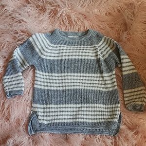 Zara Boys Sweater size 5 blue ivory striped knit